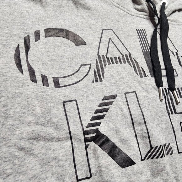 Calvin Klein Performance Oversized Gray Cropped Hoodie Sweater - Picture 5 of 13